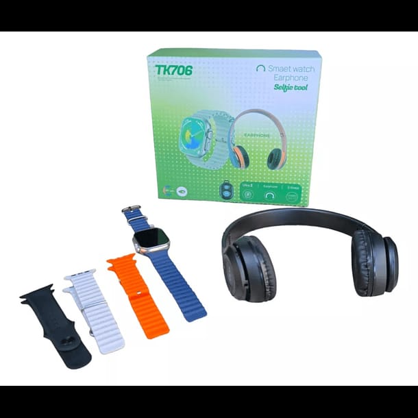 Reloj Inteligente 5 Correas Auricular +